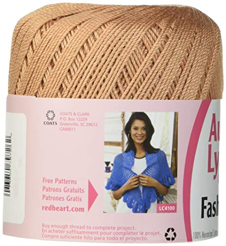 Red Heart Aunt Lydia Fashion Crochet Thread, 3, Copper Mist - color: Copper Mist, size: Size 3