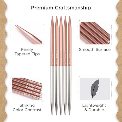 Knitter’s Pride Rosemist Double-Point Needle 6""(15cm) - US 9(5.5mm) - size: 5.50mm
