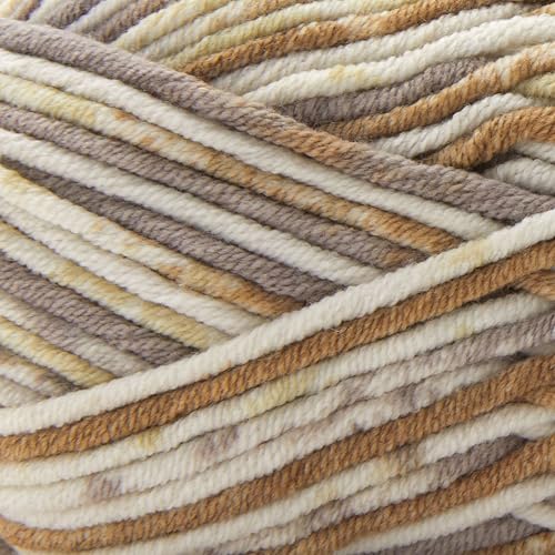 Loops & Threads Sand Dune Bulky Twist Multi Yarn – Bulky Weight Yarn for Knitting, Crochet, Weaving, Arts & Crafts, 15 Pack - color: Sand Dune