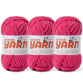 Soft Chunky Chenille Yarn for Crocheting-(300g/10.58oz) Bulky Knitting Crochet Yarn for Blankets-(150m/164yds) Fluffy Velvet Baby Yarn for Amigurumi&Crafts.(3 Rose) - color: 3 Rose