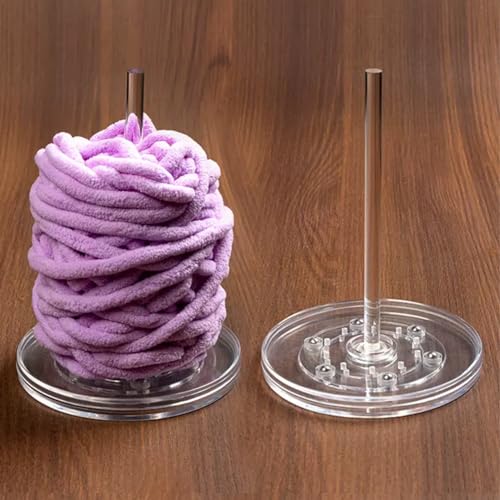 EHERDM Acrylic Yarn Spinner Yarn Bowl Holder Stand with Twirling Base Yarn Winder Dispenser Gifts for Craft Lovers Small - size: Small