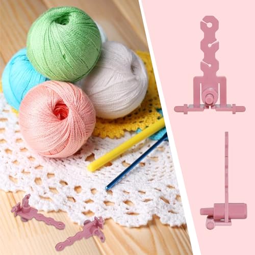 MARRTEUM 3Pcs Knitting Machines Tensioner, Stable Knit Replacement Tension Rod Adapter Accessories Compatible with Sentro 22 32 40 48 Knitting Machines (Pink)