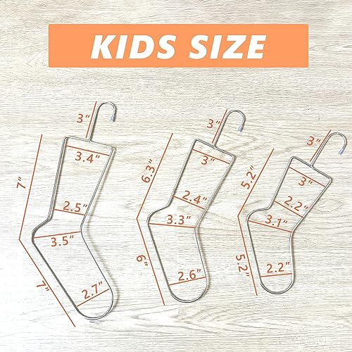 6Pcs Sock Blockers for Knitting & Crochet, Sock Drying Hanger | Metal, adults size, 2pcs of each size, small, medium, large, sock hanger for drying and knitting, smooth, won't snag socks, - size: 6pcs 3size M