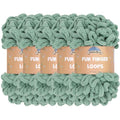 JubileeYarn Fun Finger Loops Yarn, Hunter, 100g/Skein, 5 Skeins | Jumbo, Polyester - color: 038 Hunter