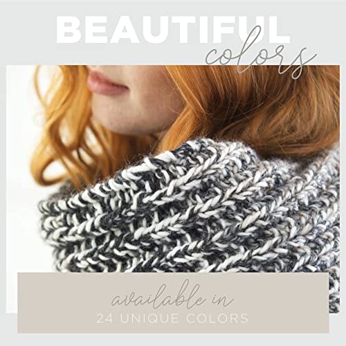 Lion Brand Yarn (1 Skein) Scarfie Bulky Yarn, Forest/Black | Bulky Acrylic Wool Blend Knit & Crochet Fiber for Self-Striping Scarves, Colorful Cardigans, Chunky Blankets, Hats - color: Forest/Black, size: 1 Pack