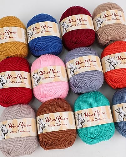 100% Cashmere Wool Yarn (Pack of 10) by Yonkey Monkey 500gr Imported Knitting Crochet (Coffee 26) - color: Coffee 26