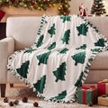 Chumia 2 Pcs/1 Set Christmas No Sew Fleece Blanket Craft Kit 57 x 57 Inch Christmas Tree Tie Blankets Throw DIY Making Blanket Gift for Xmas Winter Holiday Party Favors Home Bed Couch Decoration - style: Christmas Tree