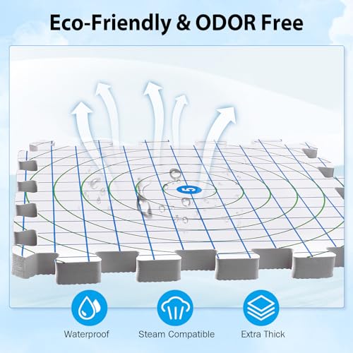Yiitoll Blocking Mats for Knitting，2 in 1 Double Side-9 Packs,100 T-Pins | Extra Thick Knitting Blocking Mats with Grid Radial Lines,Crochet Blocking Board for Needlepoint or Crochet with Storage Bag - color: 2 IN 1 Double Side