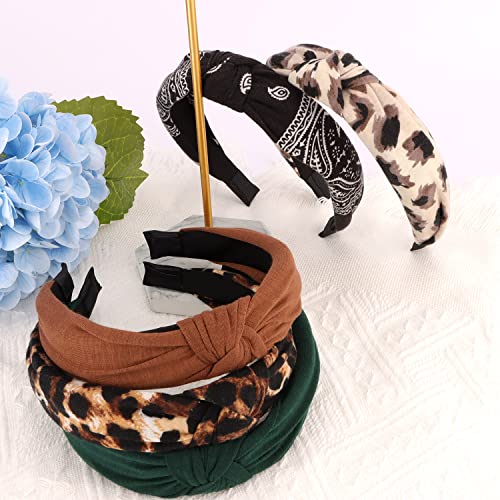 12 Pack Flower Headbands Non Slip Wide Girls Cute Boho Knotted Head Bands Hair Accessories Fashion Birthday Gifts for Women - color: headbands 03