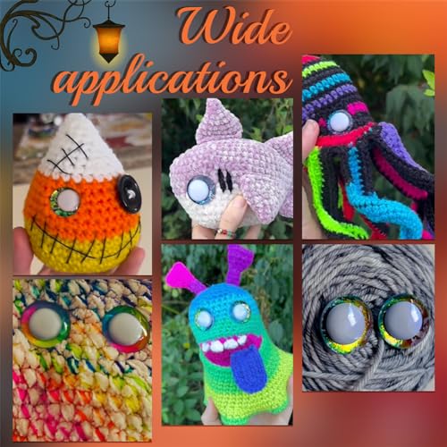 PH PandaHall 272pcs White Eyes Safety Eyes, 10 Sizes Crochet Eyes Craft Eyes Stuffed Animal Eyes with Washers for Amigurumi Puppet Teddy Bear Crochet Big Plush Animals Needle Felting Crafts,16~26.5mm