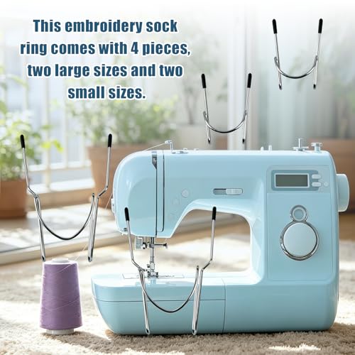 4PCS Easy Sock Aids Hooping Station Replacement for Embroidery Machine 2*Adults and 2*Kids - style: 4PC*Silver