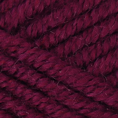 Estako Megastar, 75% Acrylic 25% Wool Yarn, Chunky Bulky 5, Aubergine | soft, thick, warm, weight 5, 100 g, 120 yds, blankets, cardigans, baby clothes, hats, scarves - color: 60609 - Aubergine, size: 1 Skein