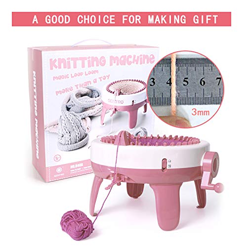 FYGAIN SENTRO Knitting Machine 40 Needles, Automatic Circular Knitting Crochet Machine for Kids/Adults - size: 40 Needles