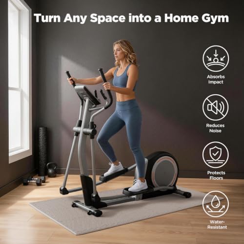 AIRHOP 18 PCS Gym Floor Mat, EVA Foam Puzzle Gym Mat, High-Density Interlocking Foam Floor Tiles for Home Gym, Play Workout Garage Kitchen Flooring 12.6"x12.6"x0.4" - color: Oatmeal, size: 18 Tiles | 18 Sq Ft