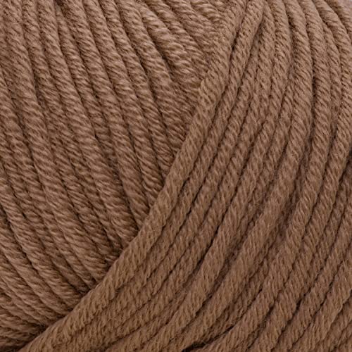 Estako Wool 98 100% Soft Superwash Merino Wool Worsted Weight Yarn, Clay | 1.76 oz, 98 yds, cyc 4 medium, aran, machine washable, 5 mm needles, 6 mm hook, 20 sts gauge - color: 6354 - Clay, size: 1 Skein