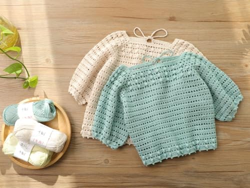 Linen Rayon Lyocell Blend Yarn, Superfine Fingering Weight (1), 150g/5.29oz (3 Strands, 50g/230yds per Strand)- 05 Aqua Green - color: SM05-Aqua Green