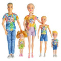 Interactive Family Toy Fun Action Figures Set, Imaginative Family Doll Play