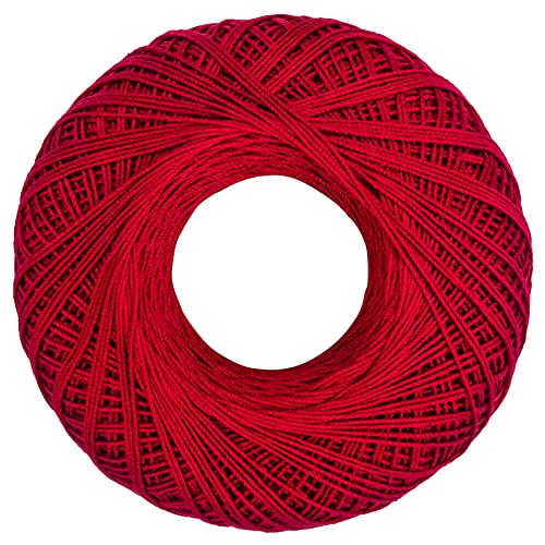 Coats Crochet Red Heart Classic Crochet Thread, 10, Cardinal (Pack of 2) - color: Cardinal, size: 2 Pack