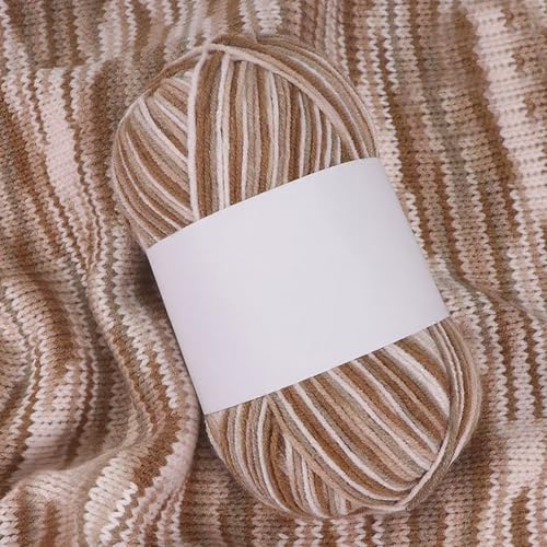 Threads for Knitting Yarn Crochet Yarn Rainbow for Crocheting Knitting Projects(Khaki Flower) - color: Khaki flower