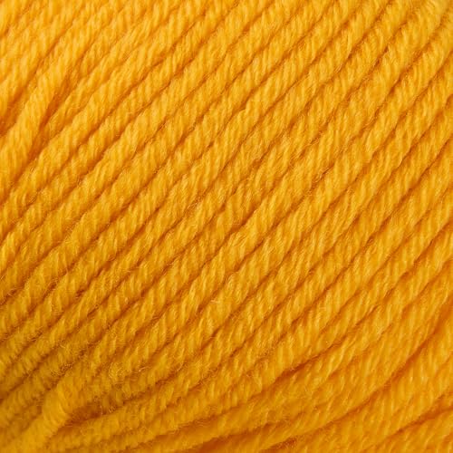 100% Merino Wool Yarn, 6-Ply Luxurious and Soft Yarn for Hand Knitting & Crocheting, 1.76 OZ/50g, 127 yds/116 Meters(Golden Yellow, 1 Ball) - color: Golden Yellow, size: 1 ball