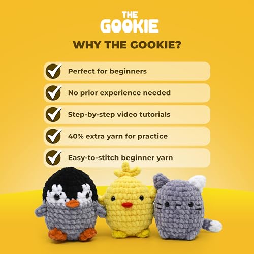 THE GOOKIE Crochet Kit for Beginners - All-in-One Amigurumi Kit with Yarn, Hook, Safety Eyes, Stuffing & Step-by-Step Tutorial for Adults & Teens (Avocado) - color: Avocado