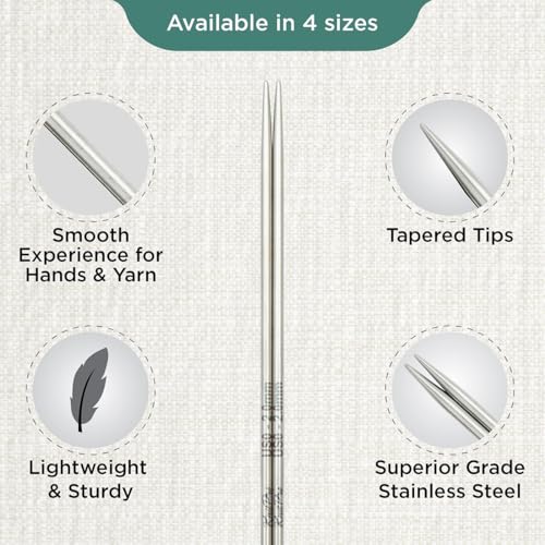 KnitPro Stelo Petite Interchangeable Tips 3" (7.5cm) | US Size 0 (2mm) - size: US Size 0 (2mm)