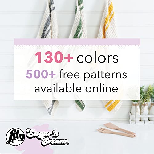 Lily Sugar'N Cream Tea Rose Yarn - 6 Pack of 71g/2.5oz - Cotton - 4 Medium (Worsted) - 120 Yards - Knitting/Crochet