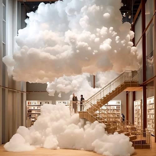 BUTUZE Polyester Fiber, Clouds for Room Ceiling, Cotton Clouds, 200g/7oz | Fiberfill Stuffing for Craft, High Resilience Crochet Stuffing, Stuffing for Stuffed Animals, Cotton Batting, Recyclable - size: 200g
