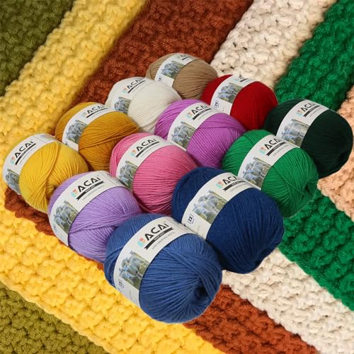 Facai Merino Wool Yarn Sock Yarn - 100% Pure Merino Wool Roving for Knitting, 1-Ball Set, 3.5oz (240 Yards), Worsted Weight (1, Dark Blue) - color: Dark Blue