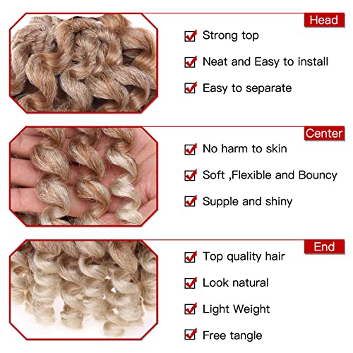 5 Packs Wand Curl Hair 8inch Jamaican Bounce Synthetic Crochet Twist Braids Hair Extension 20strands/pack Xtrend Hair (27613#, 5packs/Lot) - color: 27613#, size: 8 Inch (Pack of 5)