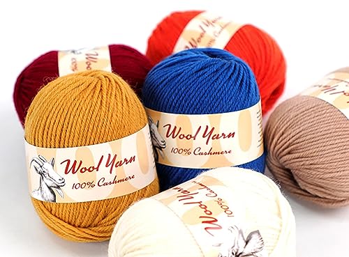 100% Cashmere Wool Yarn (Pack of 10) by Yonkey Monkey 500gr Imported Knitting Crochet (Persian 05) - color: Persian 05