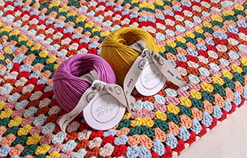 Lazy Wool - Soft Merino Cotton Blend Yarn, DK Light Worsted Weight, Machine Washable, Non-Itchy, 4 Pack (436 Total Yards), 25 Vibrant Colors for Knitting & Crochet (Pomelo) - color: Pomelo