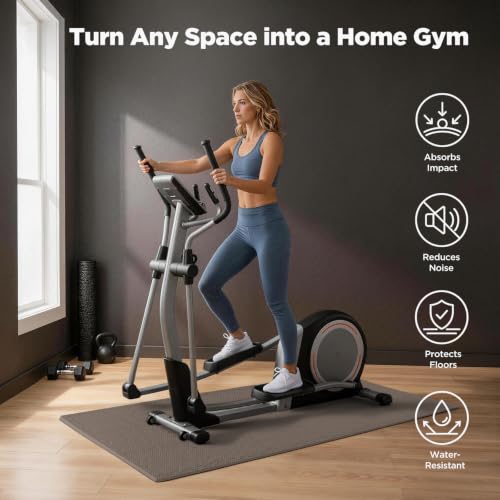 AIRHOP 216 PCS Gym Floor Mat, EVA Foam Puzzle Gym Mat, High-Density Interlocking Foam Floor Tiles for Home Gym, Play Workout Garage Kitchen Flooring 12.6"x12.6"x0.4" - color: Brown, size: 216 Tiles | 216 Sq Ft