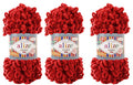 Alize Puffy Fine Yarn Baby Blanket Yarn Lot of 3skn 300gr 48yds 100% Micropolyester Soft Yarn Hand Knitting Yarn Super Chunky Bulky Woven Worested Yarn (56) - color: 56