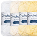 Premium Mercerized Cotton Yarn for Crochet & Knitting – Fingering Weight 4-Ply, 50g (1.76 oz) / 125 m (136 yds), High-Gloss, Anti-Splitting, Fade-Resistant Cotton (Sunny Shades) - color: Sunny Shades