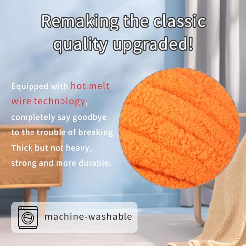 Chunky Yarn for Arm Knitting Blanket Navy Chunky Chenille Yarn Navy - color: Navy, size: 1.1LB