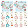 NBEADS 24 Pcs Animal Paw Stitch Markers, Alloy Enamel Crochet Stitch Marker Charms 304 Stainless Steel Clasp Locking Stitch Marker for Knitting Weaving Sewing Jewelry Making - color: Animal Paw&Sakura&Rabbit