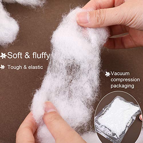 Bupete 15.8oz/450g Polyfill Stuffing for Stuffed Animals | (1.8oz~4.18lb) Stuffing for Crochet Animals, Crochet Stuffings, Fiber Filling Stuffing, Stuffings for Stuffed Animals - color: White 15.8oz