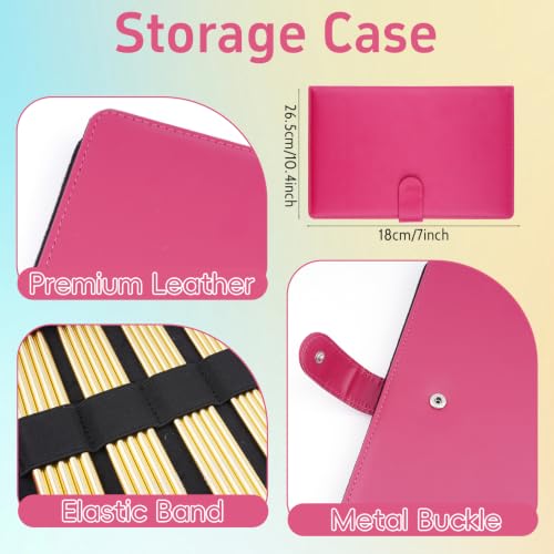 50 Pcs Double Pointed Knitting Needles Set 8 inches,10 Sizes 2.5mm-6mm | Stainless Steel Storage Case 2.5mm 3mm 3.25mm 3.5mm 3.75mm 4.0mm 4.5mm 5mm 5.5mm 6mm