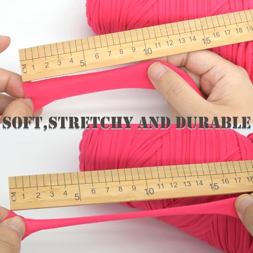 2 Pack Tshirt Yarn for Crochet,Beige T Shirt Soft Elastic Fabric Chunky Thick T-Shirt Crochet Yarn for Crocheting Knitting Beginner Hand Knitting Bag/DIY Craft/Home Decor 2 * 400G-Beige - color: Beige, size: 2 PACK