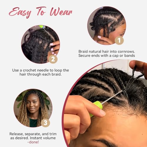 Ombre 1B27 Pre-Separated Human Crochet Hair Burmese Curly Spiral Curls Miracle Knots 18 Inch 60g Knotless Feather Invisible Crochet Extensions Bundles Lightweight Reusable Remy Hair for Women - color: #1B27 (BC), size: 18 Inch