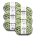Bernat Extra Thick Chunky Yarn for Crocheting Soft, Green Frost, 6-Pack | #7 Jumbo Yarn, 100% Polyester, Extra Thick Chunky Blanket Yarn for Knitting, Crochet & Crafts, 24yds, 200g/7oz per skein - color: Green Frost