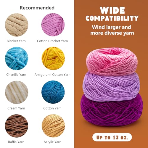 Yarn Winder and Swift, Electric Yarn Ball Winder & Swift Combo for Crocheting, Efficiently Cake with Strong Tension Adjustable Speed Up to 13 oz, Yarn Spinner Wool for Knitting Enthusiast (Pink) - color: Pink Swift Set