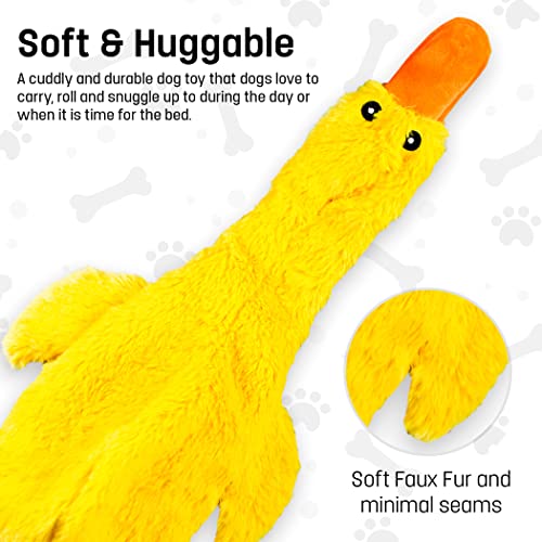 FGA MARKETPLACE Duck-Monkey Flat NO Stuffing NO Squeak Plush Dog Toy, Funny Style Will Entertain Your Pet for Hours, Recommended for Small and Medium Dog 21 INCH Long - color: DUCK MONKEY