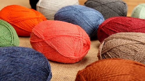 Highland Haven - 100% Highland Wool Yarn Set of 3 Skeins (150 Grams) Fingering Weight - Sourced Directly from Peru - Heavenly Soft and Perfect for Knitting and Crocheting(Fingering, Peach Nude) - color: Peach Nude, size: Fingering