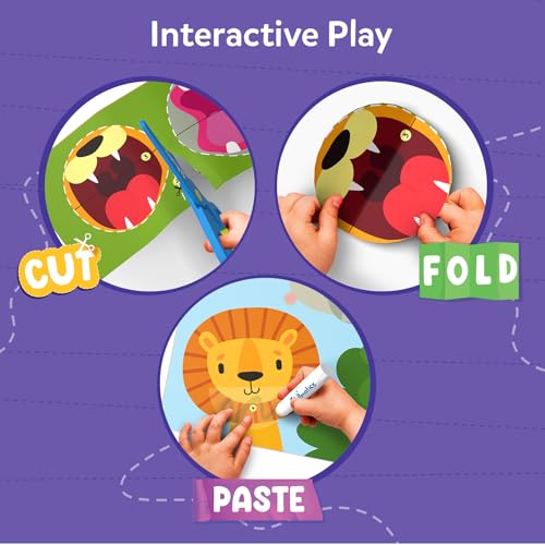 Skillmatics Snip Snip, Scissor Skills, Felt Craft Activity, Gift for Kids | Cutting Activity Book, Safety Scissors, Fine Motor Skills for Preschool, Screen-Free, Learning Toy, Toddlers, Ages 3, 4, 5, 6 - style: 1. Multi-Theme