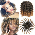 3 Packs Jamaican Bounce Crochet Hair 8 Inch Wand Curl Crochet Hair Curly Bounce Crochet Braids Hair Extension Twist Hair(1B/27#) - color: 1B/27#, size: 8 Inch (Pack of 3)
