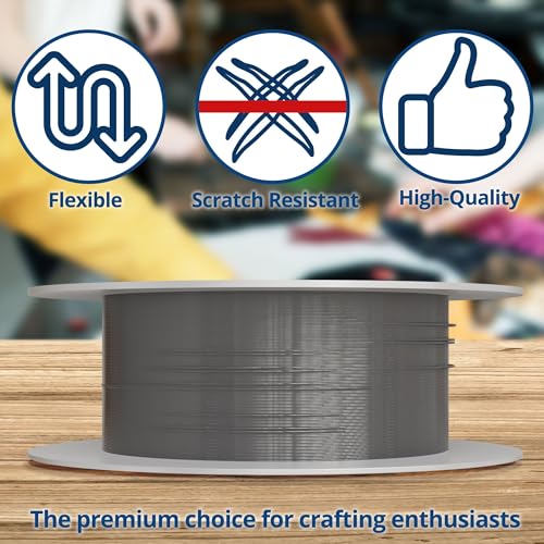 Soft Flex Econoflex Crafting Wire 7-Strand Very Fine (.010) 30 Feet - Stainless Steel Beading Wire for Beginners - style: Steel Grey