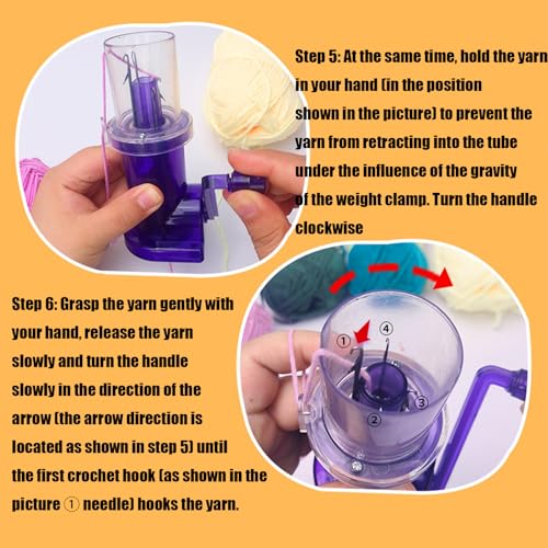 Hand Operated Spool Knitting Machine for Sweater Bracelet Weave | Portable Spool Knitter, Wool Winder, Sewing Tools, For Sweater Bracelet Weave