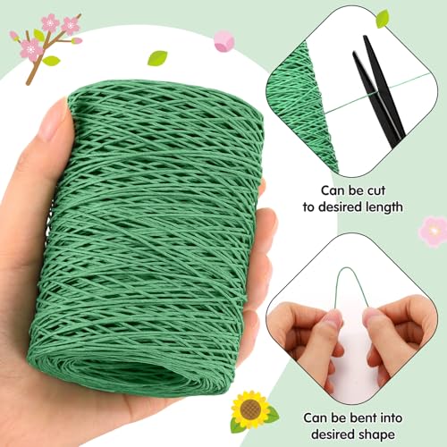 Syhood 673 Feet Floral Vine Bind Wire Rustic Craft Wire, Mint Green | For DIY Craft Wrapping, Flower Bouquets Garland Arrangements, , Christmas Wreath Making - color: Mint Green, size: 673 Feet